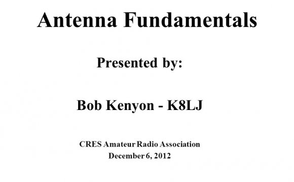 Antenna Fundamentals Presented
