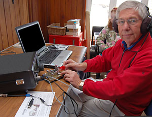 Malcolm G3PDH operating HF at special event station GB0CMS