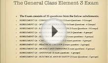 Lesson 1: General Class Exam Course G1A
